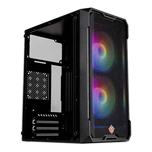 Gabinete Gamer TGT Jester, Lateral de Vidro, Com 2 Ventoinhas, Preto, TGT-JSR-BKGF01