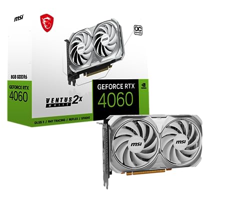 Placa de Video RTX4060 8GB GDDR6 128BITS VENTUS 2X OC WHITE MSI 912-V516-030