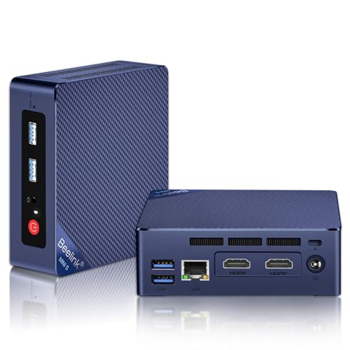 Beelink S12 Pro, Intel 12ª geração Alder Lake-N100 (até 3,4GHz), Mini PC 16GB DDR4 RAM 500GB PCIe SSD, Mini Computador Suporte 4K Dual Display, WiFi 6/BT5.2/USB3.2/Gigabit Ethernet, Auto Power On