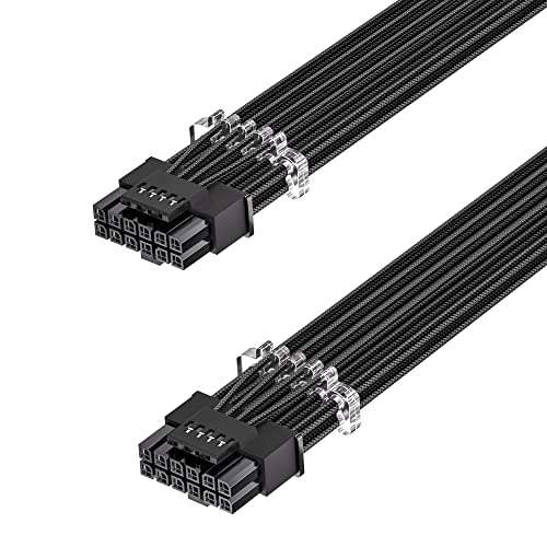 Fasgear Cabo de alimentação GPU de 16 pinos – 70 cm PCI-e 5.0 12VHPWR 600W 12 + 4 macho para macho 12V-2x6 PSU para Geforce RTX 3090Ti 4070 Ti 4080 4090 5090 5080 5070 5070Ti para ATX 3.0 Fonte de