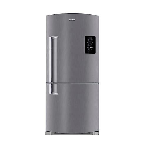 Geladeira Brastemp Frost Free Inverse 588 litros cor Inox com Smart Bar BRE85AK 220V