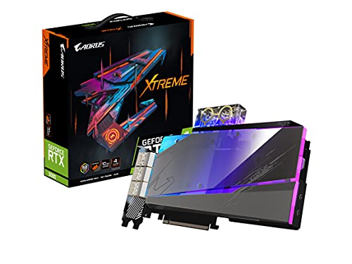 GIGABYTE Placa de vídeo AORUS GeForce RTX 3080 Xtreme Waterforce WB 10G (REV 2.0), sistema de resfriamento de bloco de água WaterForce, LHR, 10GB 320-bit GDDR6X, GV-N3080AORUSX WB-10GD REV2.0