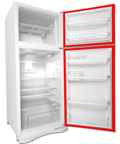 Jogo Borracha Gaxeta Geladeira Porta E Freezer Para Electrolux Modelo DF42 (Cinza, 58x116)