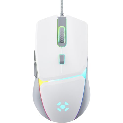 Mouse Gamer Crusader 12800 DPI Branco Fortrek