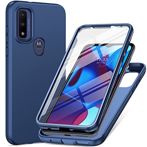 PUJUE Capa para celular Motorola Moto-G Pure: G Play 2023 | G Power 2022 Capa de silicone fosco 360 Proteção total - Capa de celular TPU resistente à prova de choque resistente à prova de choque para