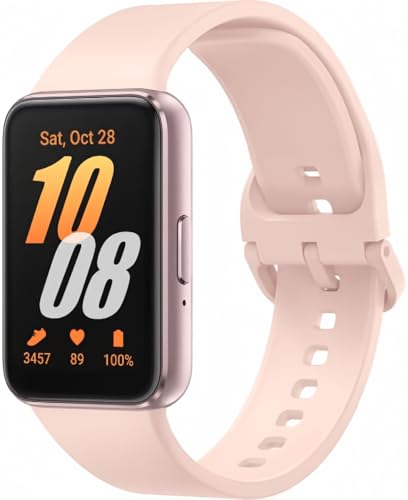SAMSUNG Galaxy FIT 3 [2024] Tela AMOLED de 1,6 polegadas | Vida útil da bateria de 14 dias | Mais de 100 mostradores de relógio | Mais de 100 modos de exercício | Modelo internacional - (rosa)