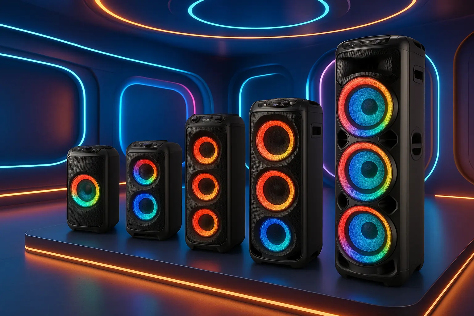 Cinco Principais Modelos de Caixa de som amplificada Mondial connect lights bivolt 400w rms