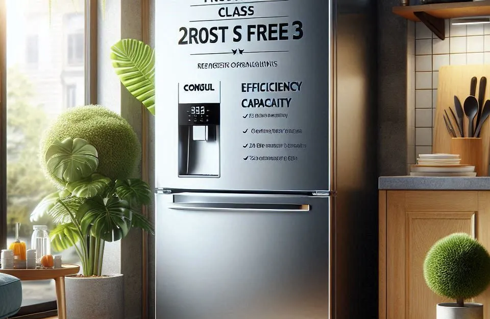 Refrigerador 340L 2 Portas Frost Free Classe A Evox 220 Volts, Inox, Consul: Eficiência e Capacidade para Sua Casa