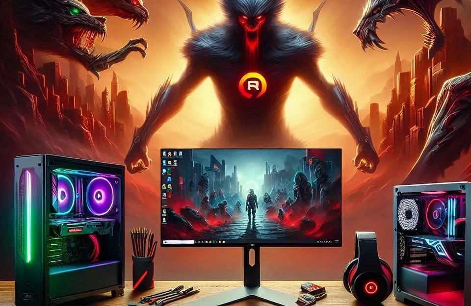 PC GAMER AMD RYZEN 7 5700G - 16GB DDR4 - SSD 240GB - RADEON VEGA 8 - MONITOR 19'' - KIT GAMER RGB: Desempenho e Estilo para Gamers