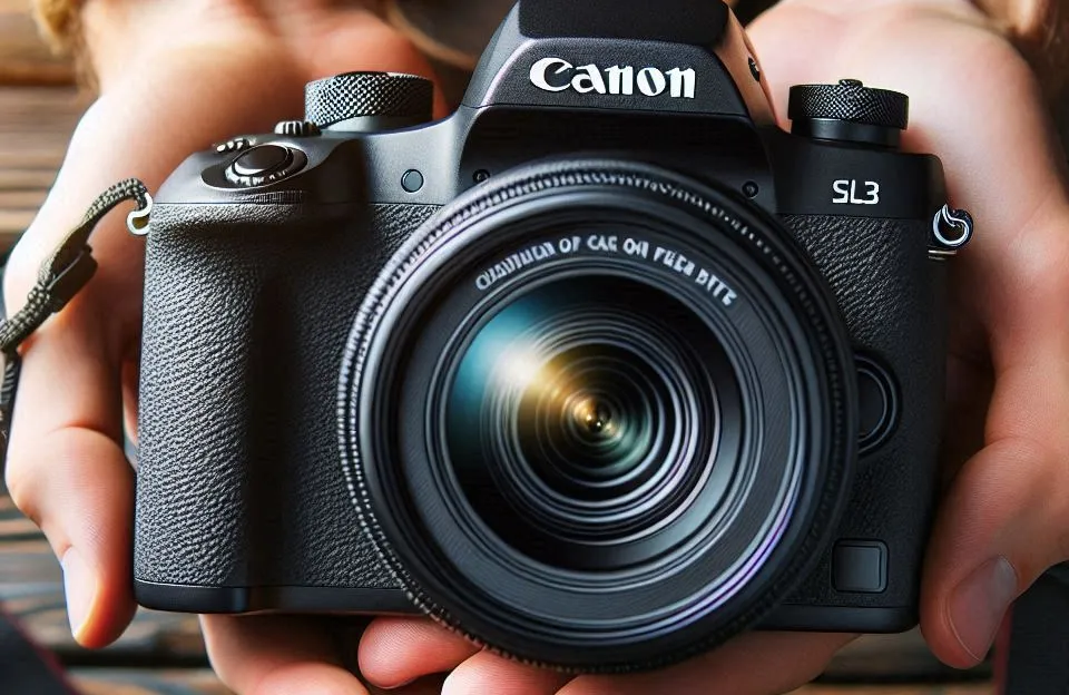Câmera Canon SL3 DSLR 24.1MP, Tela 3", Full HD