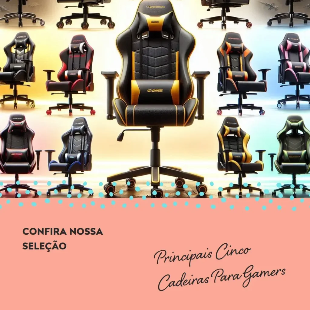 Principais Cinco cadeiras para gamers