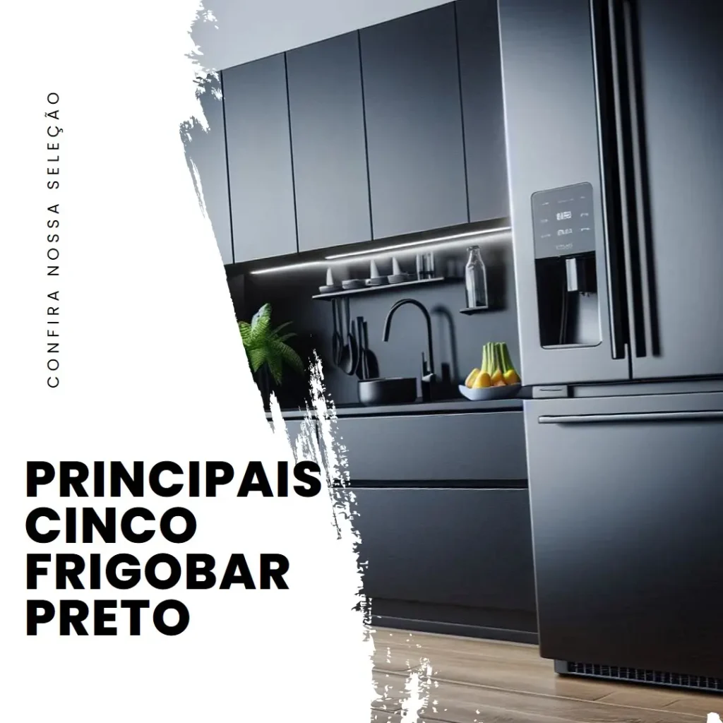 Principais Cinco frigobar preto