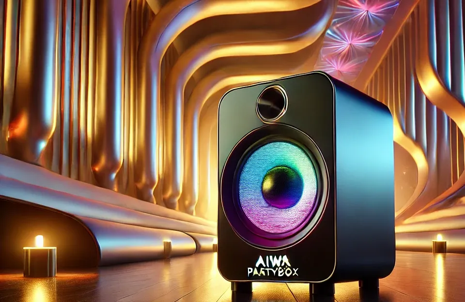 Caixa de Som PartyBox AIWA PB-07 com Som Potente e Luzes RGB