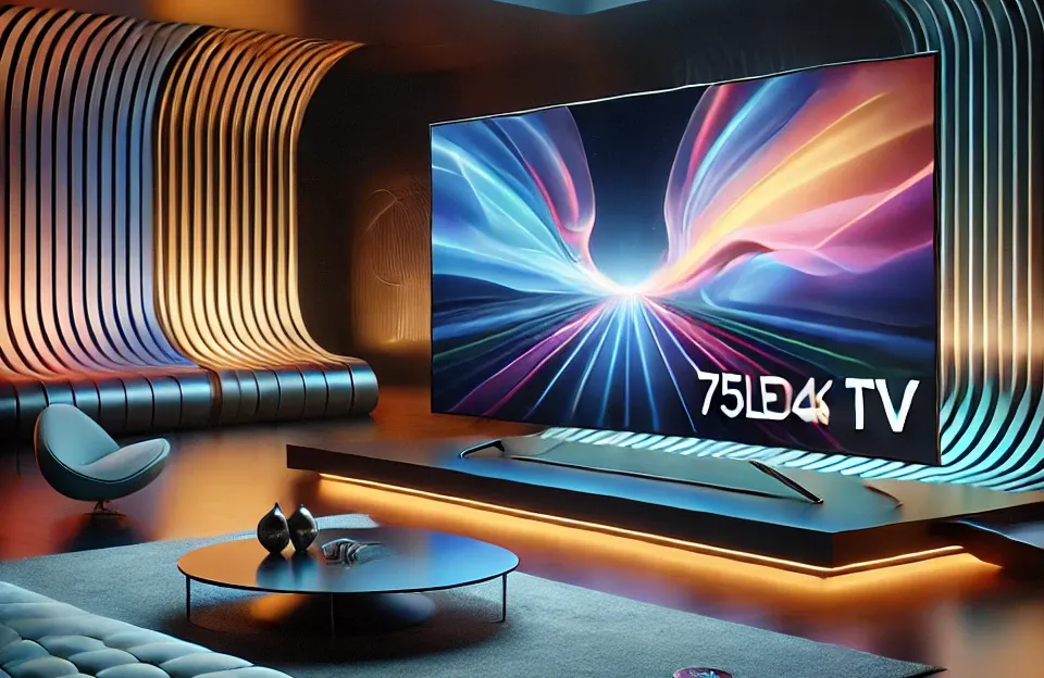 Samsung Smart TV 75 polegadas QLED 4K 75Q70D 2024: Tecnologia de Pontos Quânticos e Processador AI