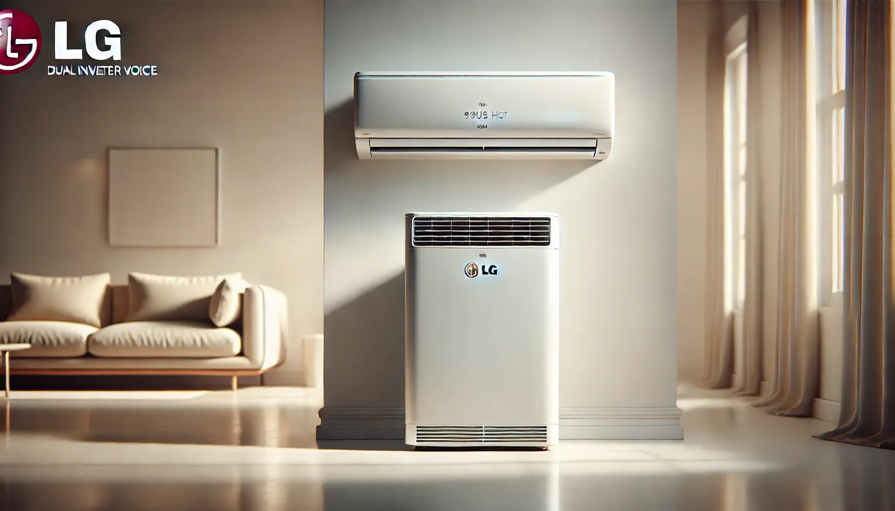 Ar-condicionado LG Dual Inverter Voice 9000 BTUs Quente e Frio