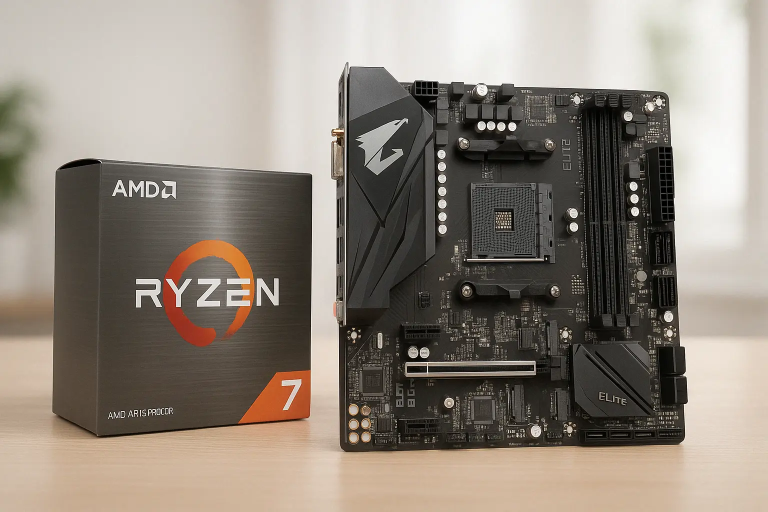 Kit AMD Ryzen 7 5700X + B550M Aorus Elite: potência em dobro para seu setup