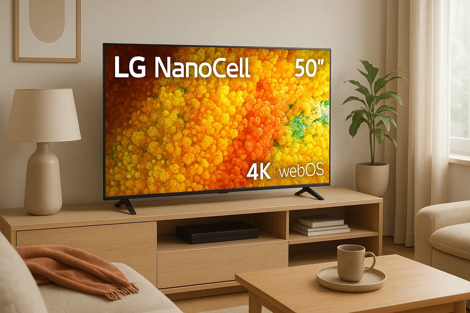 Smart TV LG NanoCell 50" 4K com AI e webOS 24