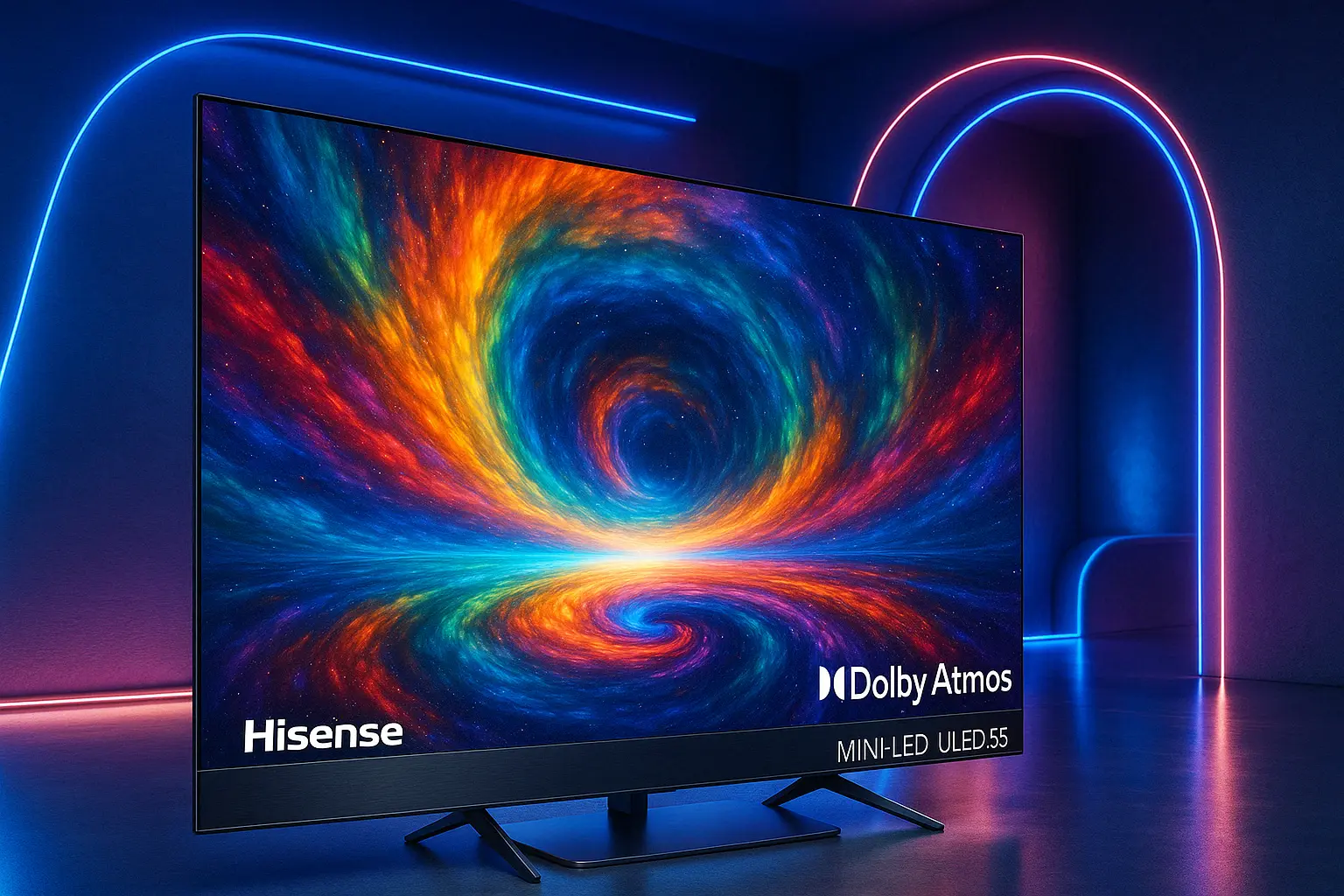 Hisense Smart TV Mini LED 55U6N: Imersão com Dolby Atmos