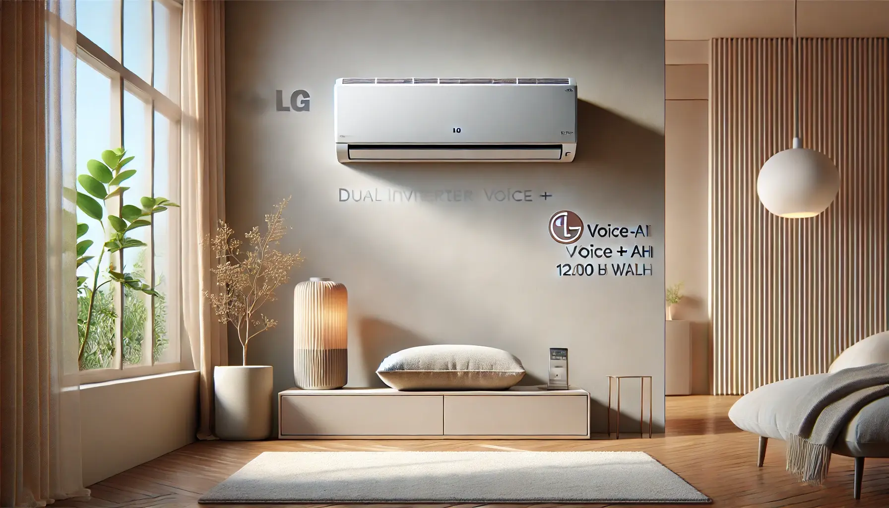 Ar Condicionado Split Hi Wall LG Dual Inverter Voice +AI 12000 BTU/h Quente e Frio S3-W12JA31A