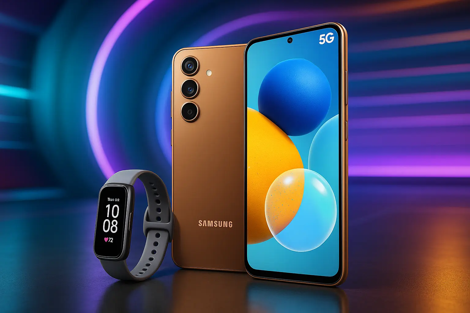 Samsung A36 5G com Galaxy Fit3: Potência e Estilo