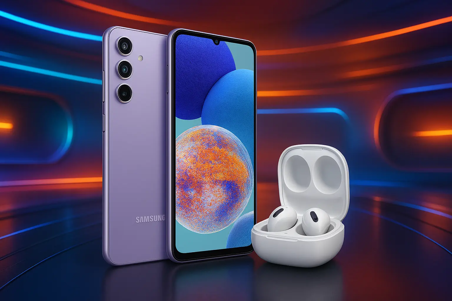 Samsung A36 5G com Galaxy Buds FE: desempenho e som premium