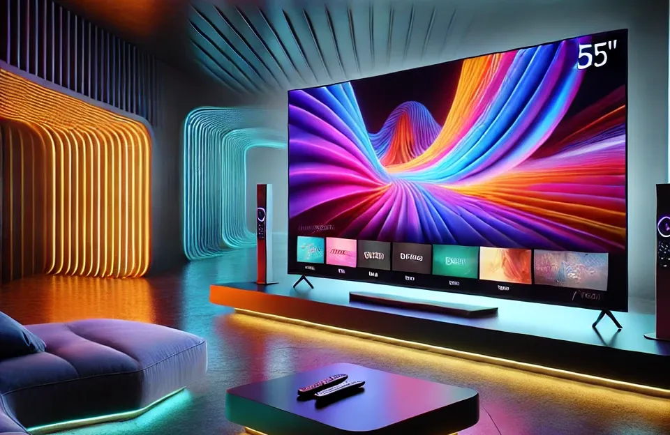 Smart TV Philips Ambilight 55" com Dolby Vision e Google TV