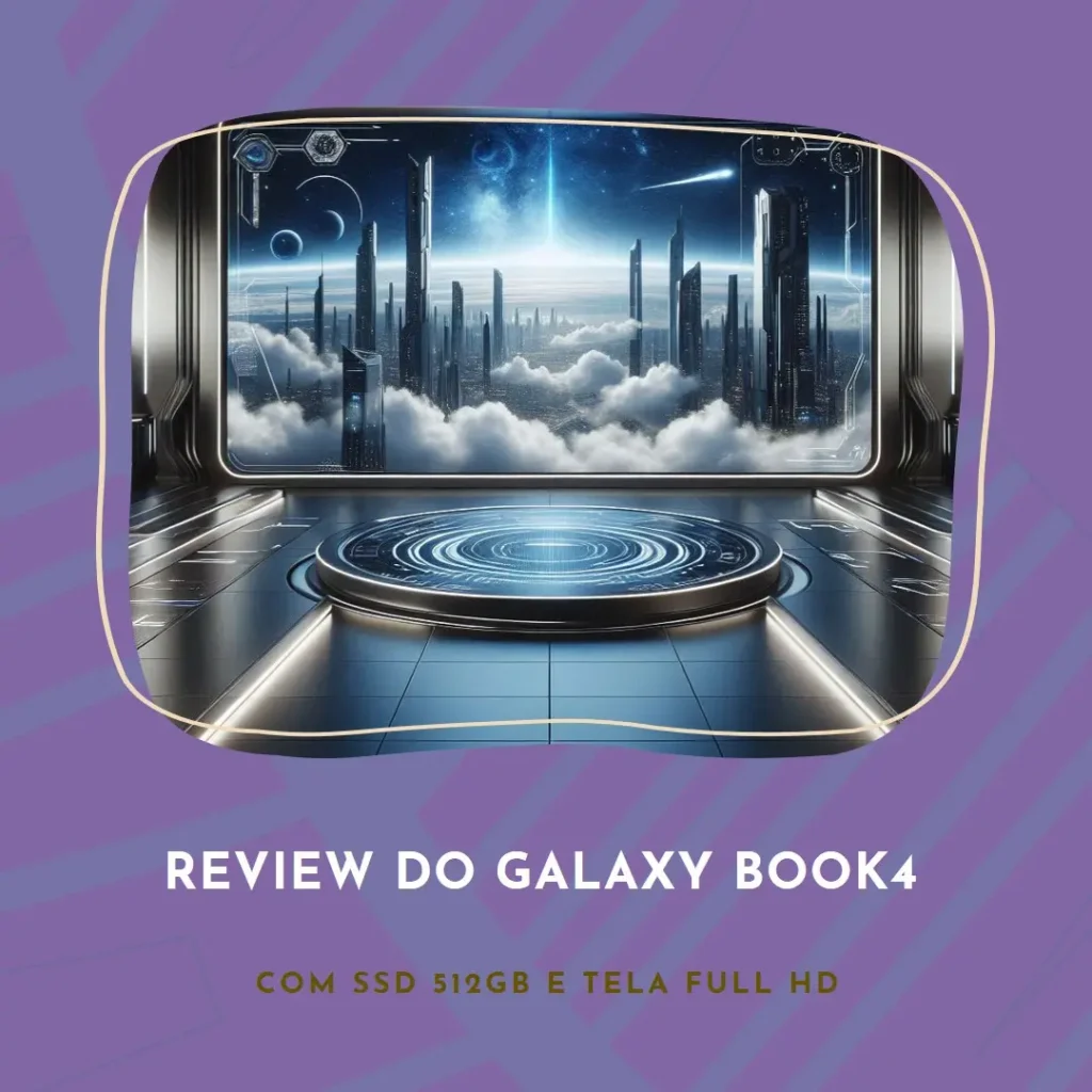 Galaxy Book4 com SSD 512GB e Tela Full HD LED