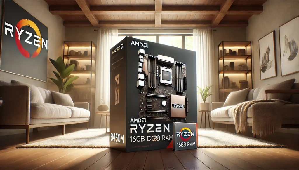 Kit Upgrade AMD Ryzen 5 5600GT, B450M e 16GB DDR4 RGB - Pronto para Usar