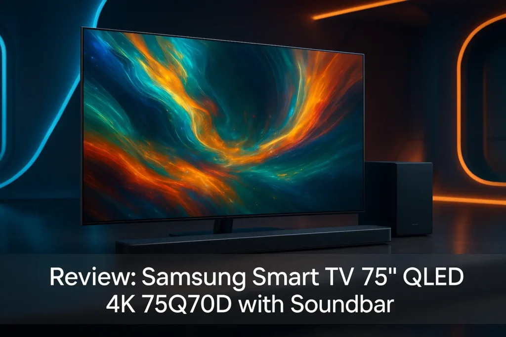 Samsung Smart TV 75'' QLED 4K 75Q70D com Soundbar