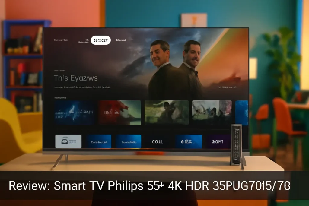 Smart TV Philips 55" 4K HDR 55PUG7019/78: Google TV, Comando de Voz