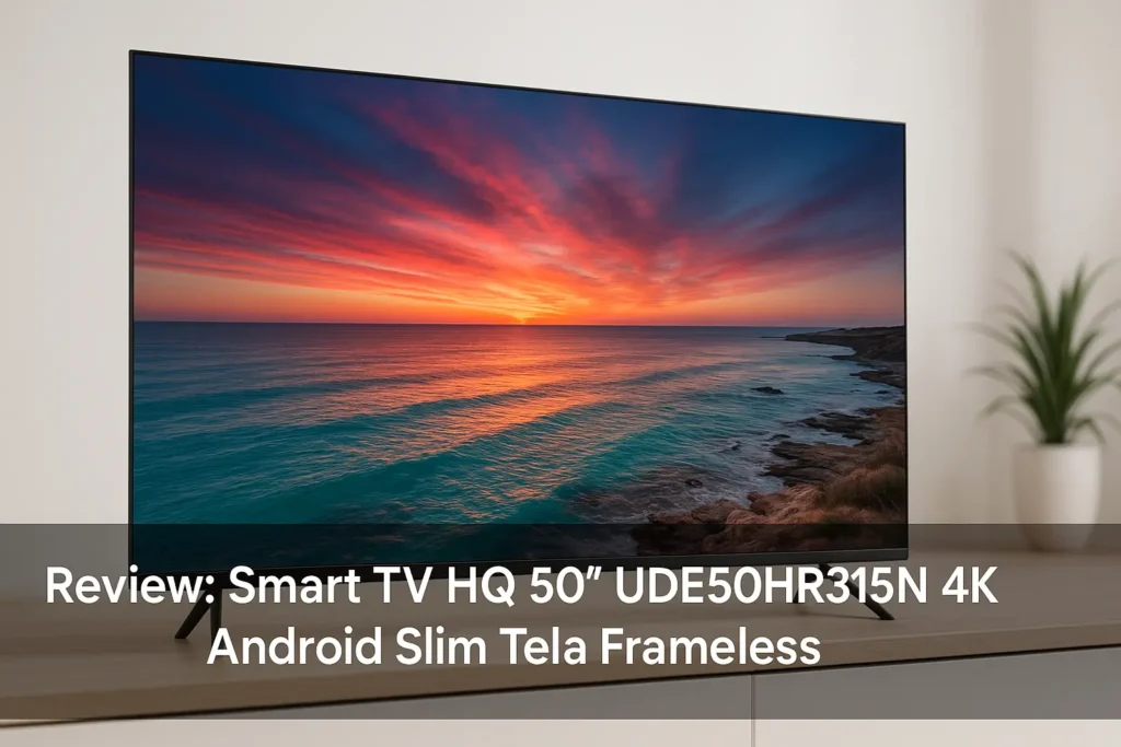 Smart TV HQ 50" UDE50HR315LN 4K Android Slim Tela Frameless