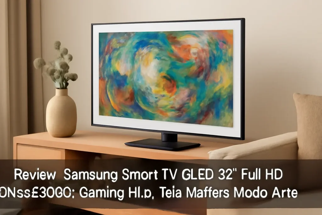 Samsung Smart TV QLED 32" Full HD QN32LS03C: Gaming Hub, Tela Matte e Modo Arte