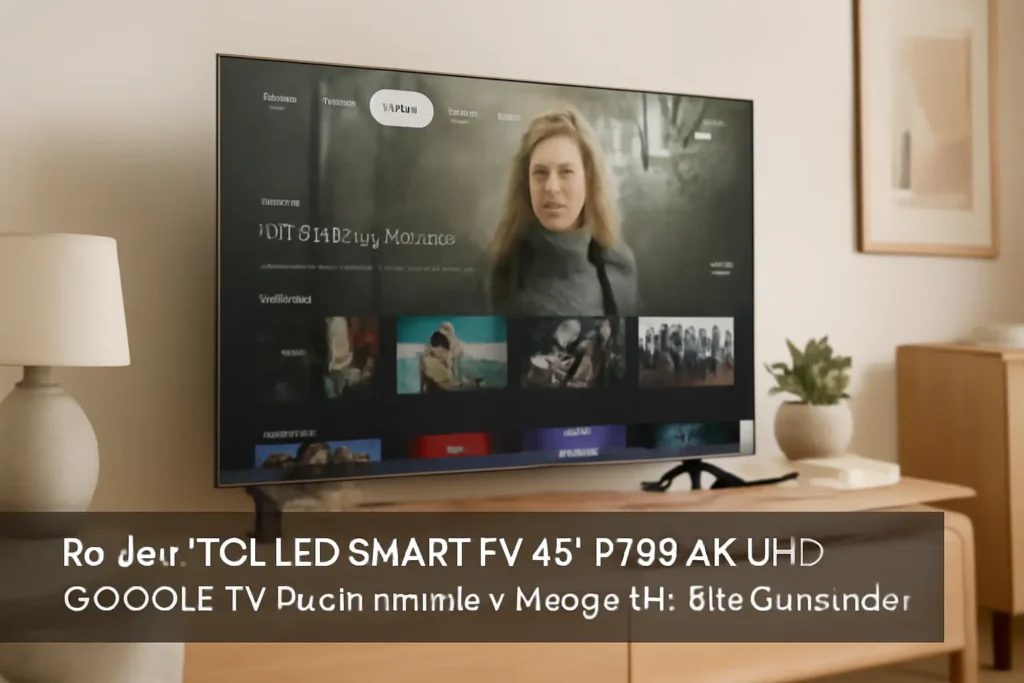 TCL LED SMART TV 43” P755 4K UHD GOOGLE TV: Performance e Design de Alta Qualidade