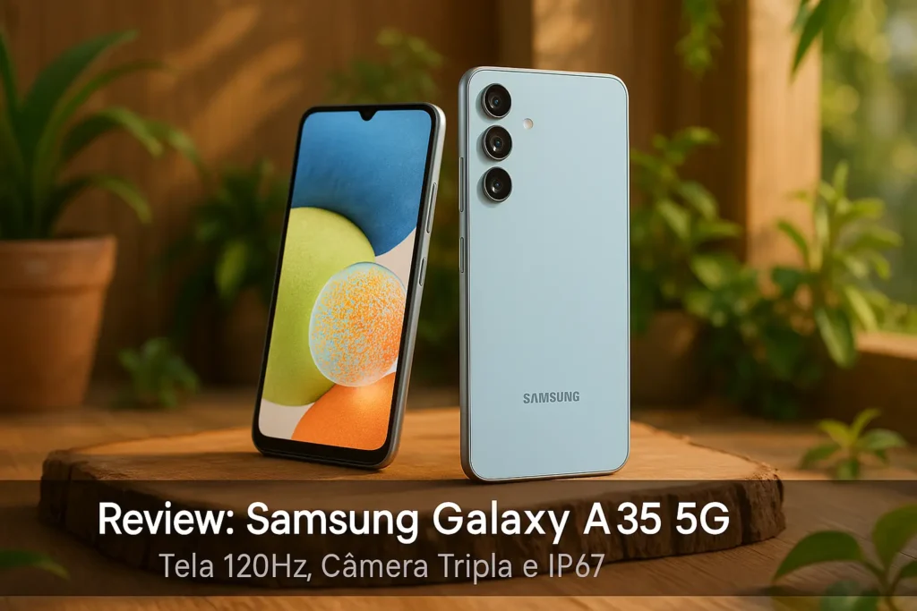 Samsung Galaxy A35 5G: Tela 120Hz, Câmera Tripla e IP67