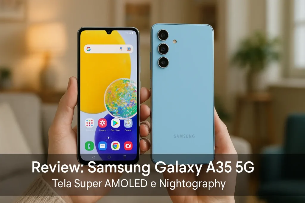 Samsung Galaxy A35 5G: Tela Super AMOLED e Nightography