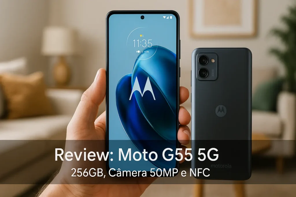Smartphone Moto G55 5G: 256GB, Câmera 50MP e NFC