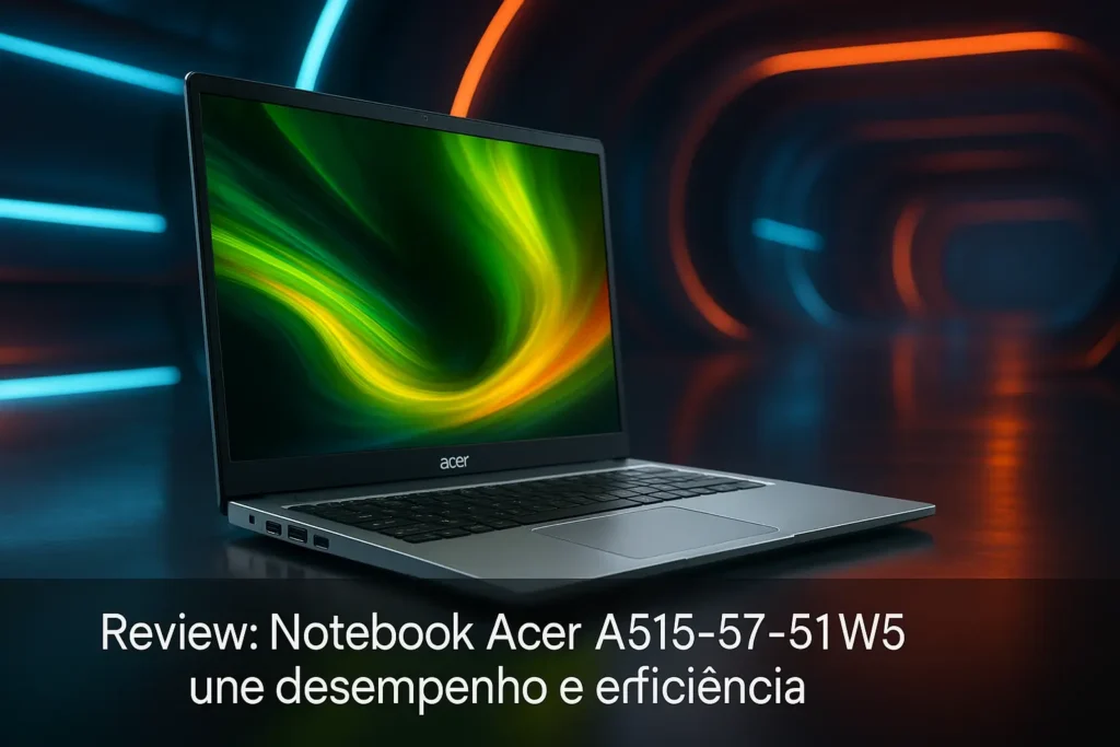 Notebook Acer A515-57-51W5 une desempenho e eficiência