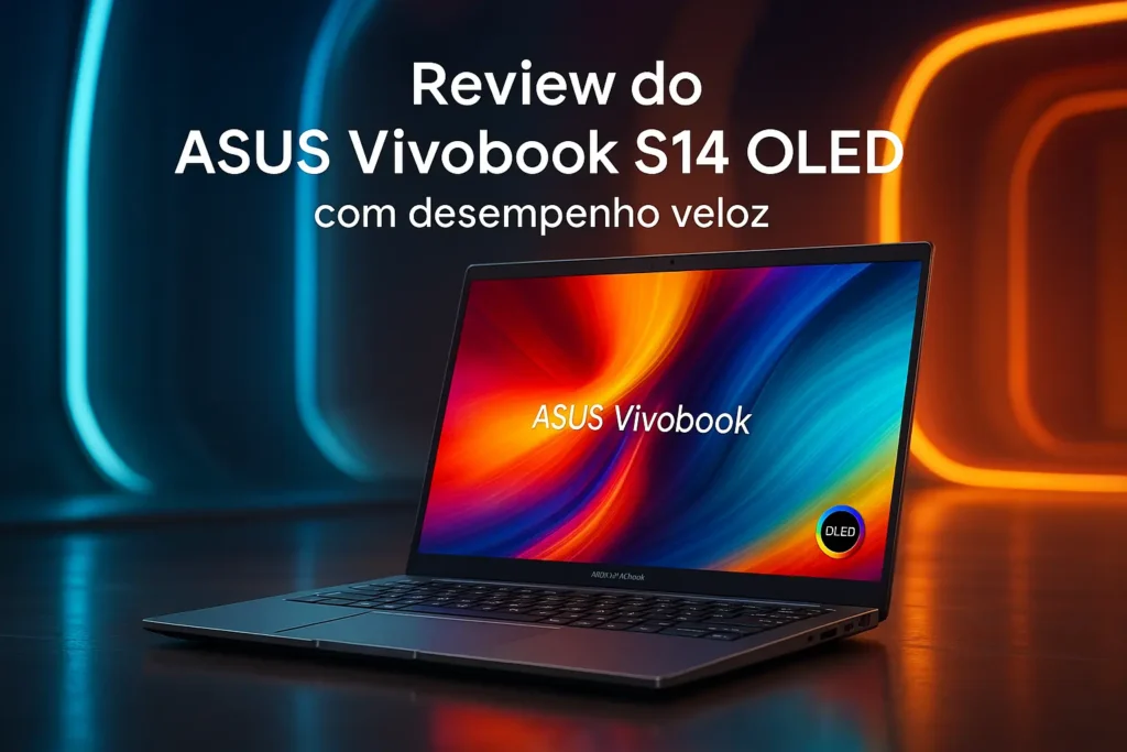 Notebook ASUS Vivobook S14 OLED com desempenho veloz