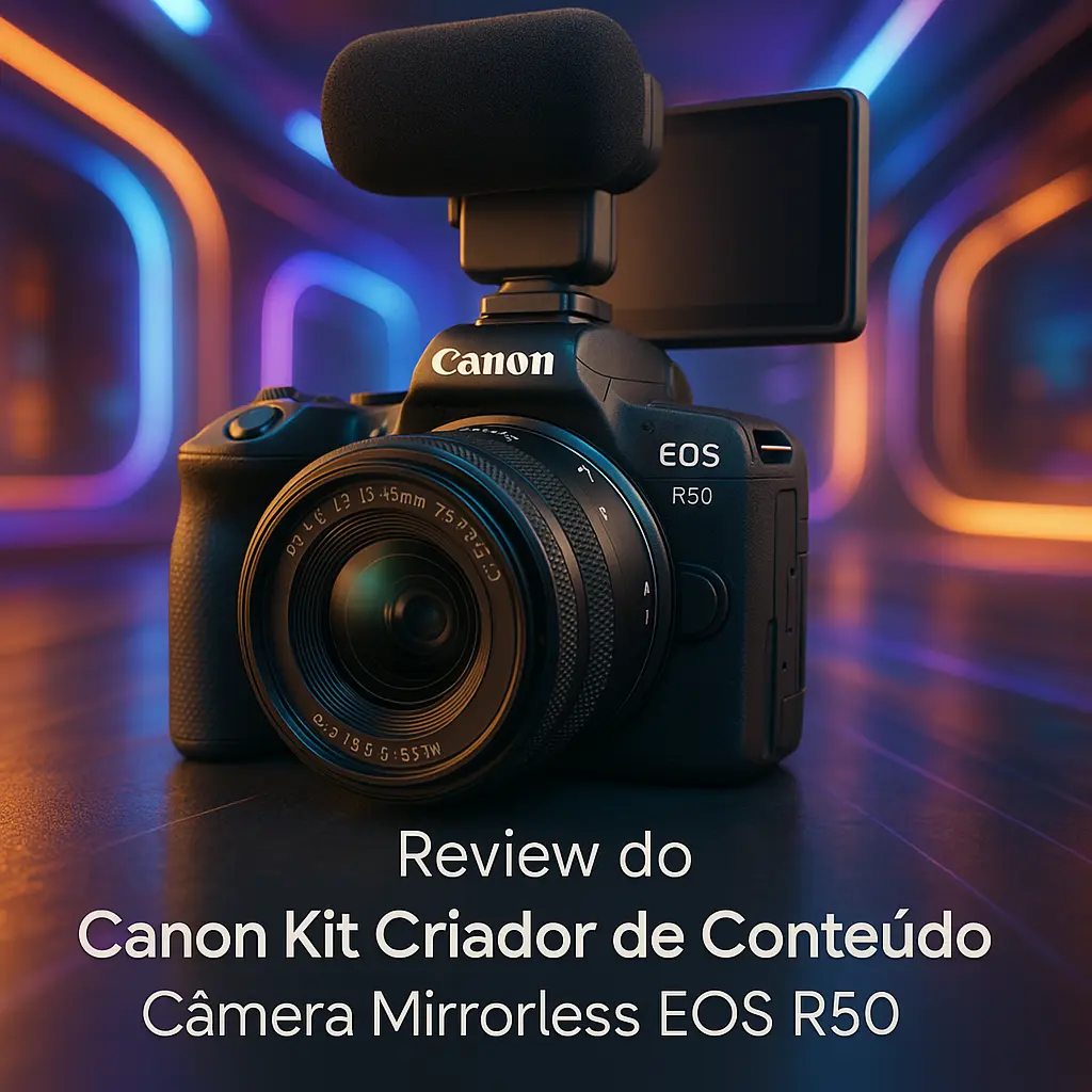 Canon Kit Criador de Conteúdo Câmera Mirrorless EOS R50: Compacta, Potente e Ideal para Criadores