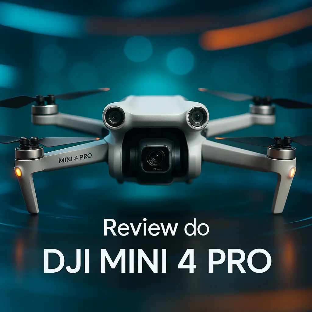 Drone DJI Mini 4 Pro com câmera 4K e rastreamento 360º