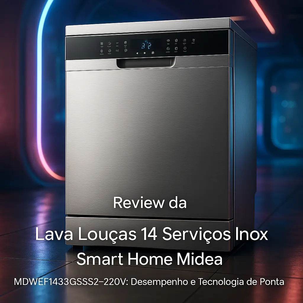 Lava Louças 14 Serviços Inox Smart Home Midea MDWEF1433GSS2-220v: Desempenho e Tecnologia de Ponta
