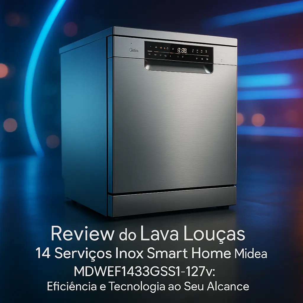 Lava Louças 14 Serviços Inox Smart Home Midea MDWEF1433GSS1-127v: Eficiência e Tecnologia ao Seu Alcance