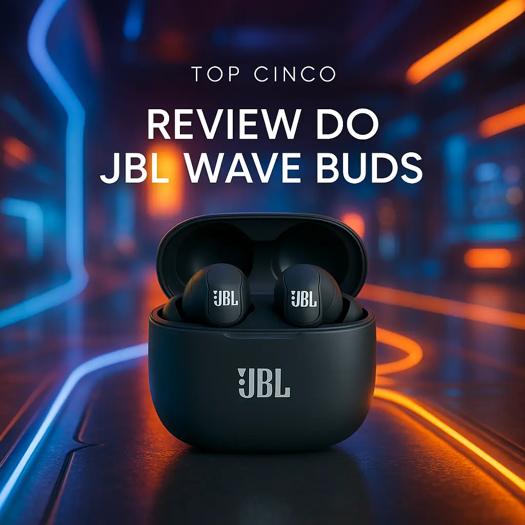 Top Cinco fone sem fio JBL wave buds