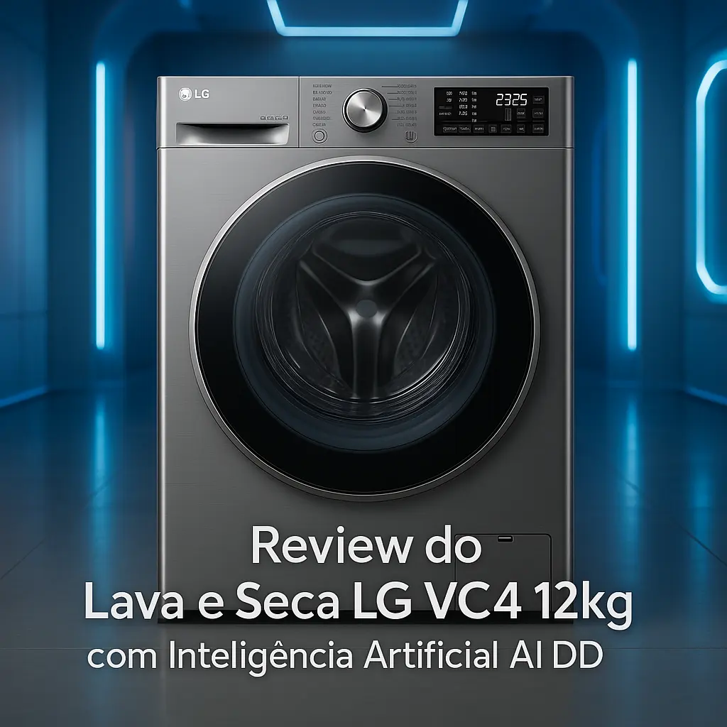 Lava e Seca LG VC4 12kg com Inteligência Artificial AIDD