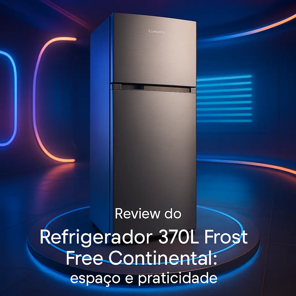 Refrigerador 370L Frost Free Continental: espaço e praticidade