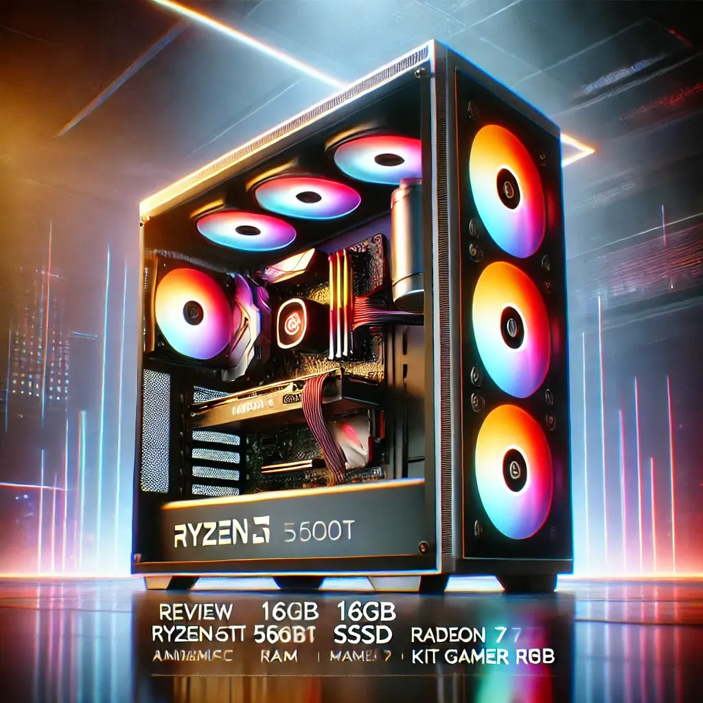 Review do PC GAMER AMD RYZEN 5 5600GT - 16GB DDR4 - SSD 480GB - RADEON VEGA 7 - MONITOR 19'' - KIT GAMER RGB