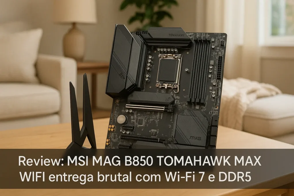 MSI MAG B850 TOMAHAWK MAX WIFI entrega brutal com Wi-Fi 7 e DDR5