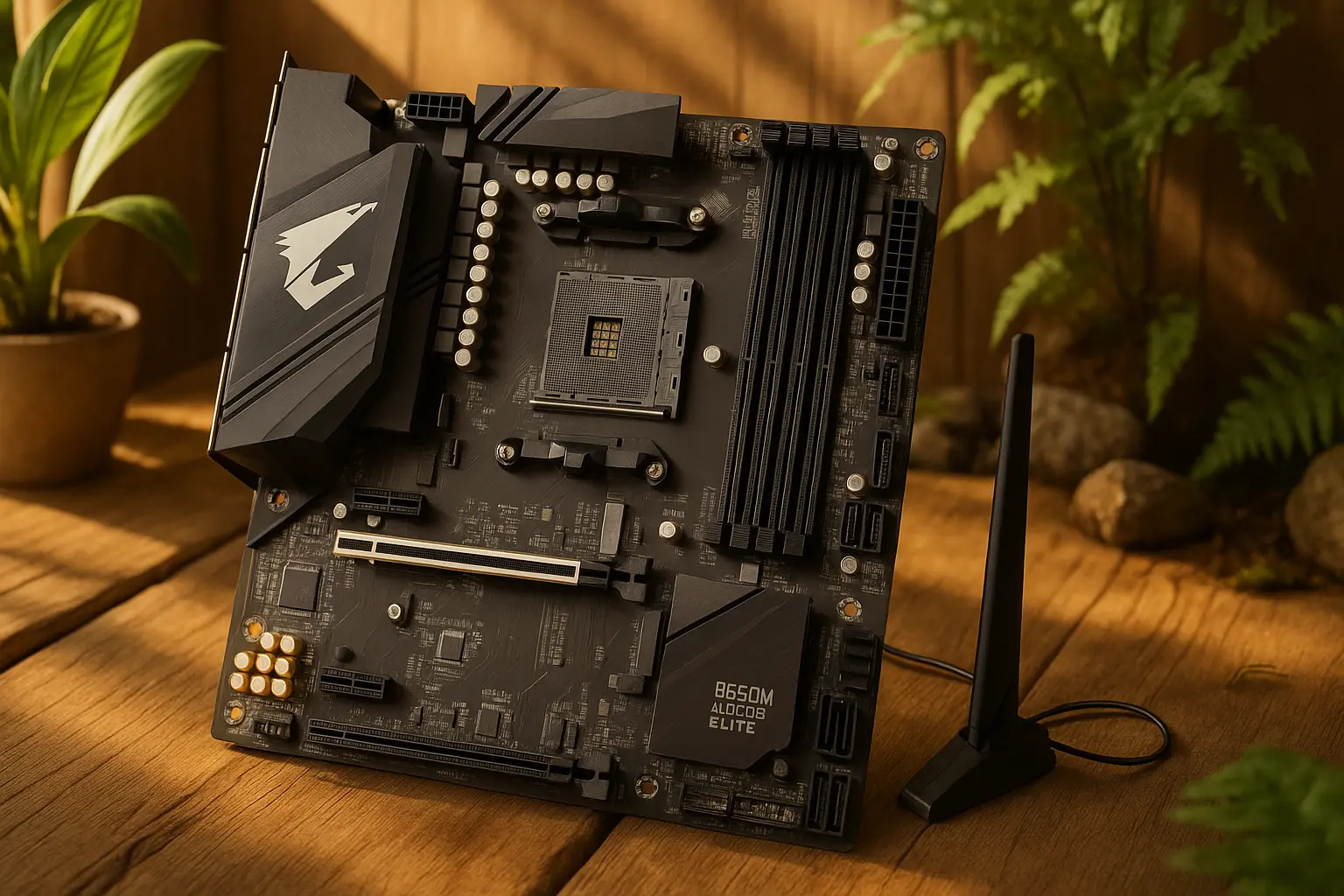 Placa Mãe Gigabyte B550M Aorus Elite AX com Wi-Fi e Bluetooth