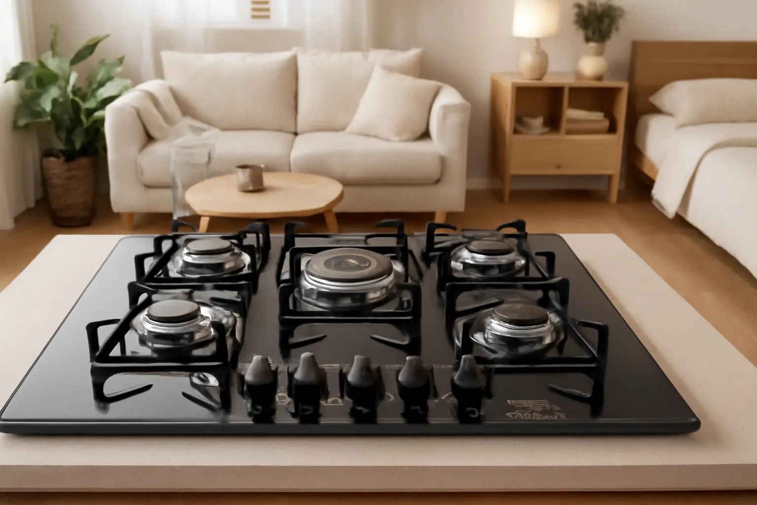 Cooktop a Gás Mondial 5 Bocas Preto/Inox CTG-02: Potência e Design Moderno