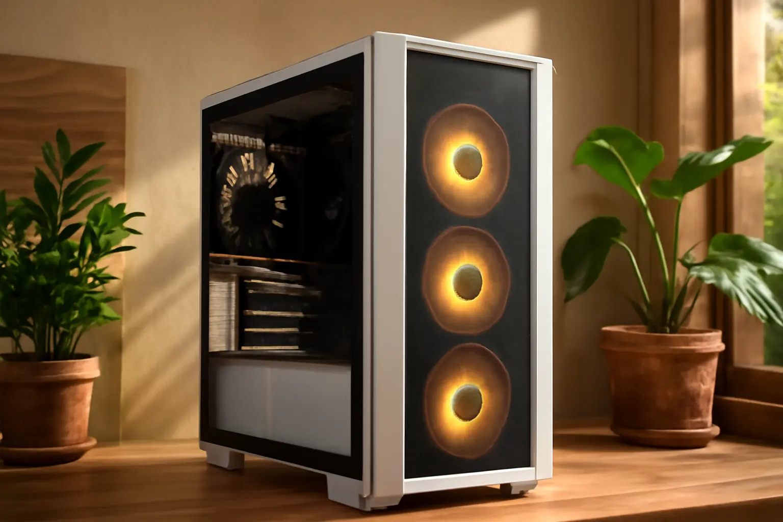 Gabinete Gamer Mancer CV500 | Mid Tower com Lateral de Vidro Branco